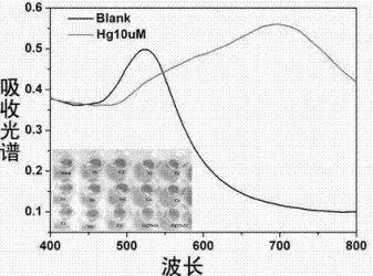 一种汞离子比色检测探针及其应用方法